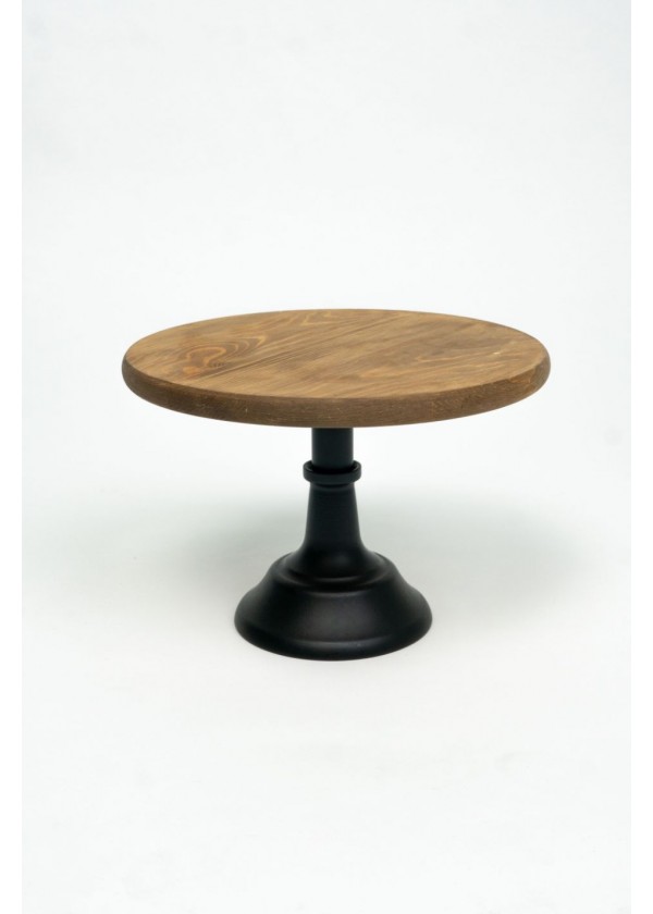 [RENTAL] Wooden Top Cake Stand with Black Stand $10.00