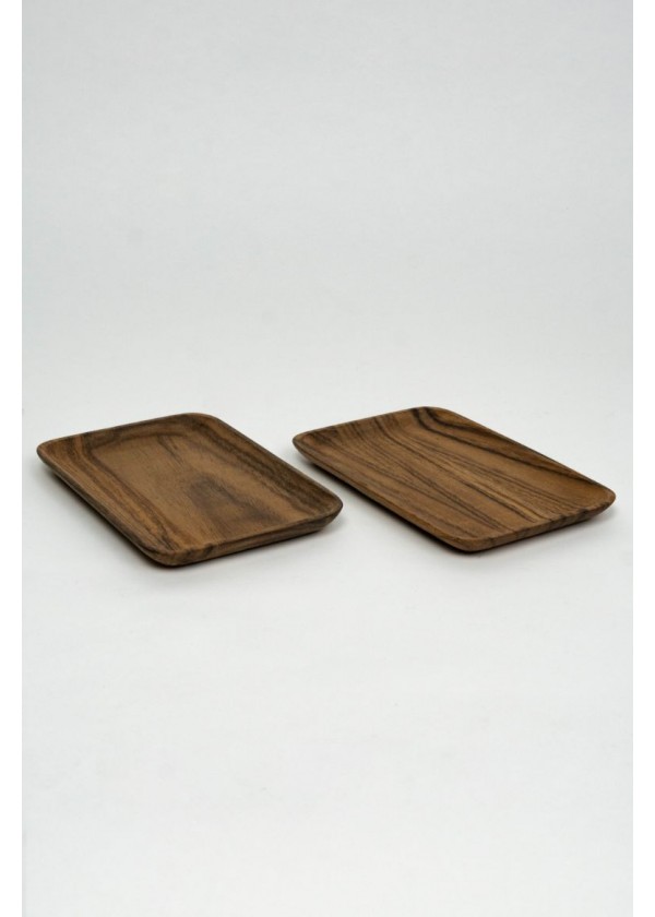 [RENTAL] Set of 2 Small Wooden Dessert Tray $4.00