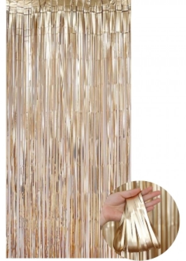 Tinsel Curtain [1m x 2m] Matte Gold