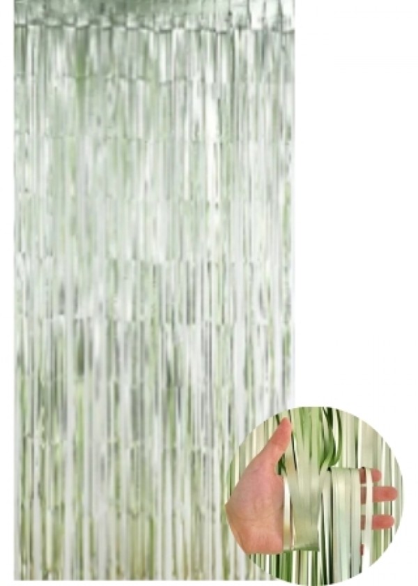 Tinsel Curtain [1m x 2m] Matte Light Green