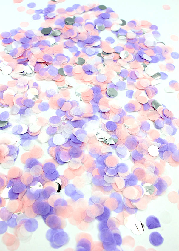 Confetti 1cm [Pink, Silver, White, Purple]