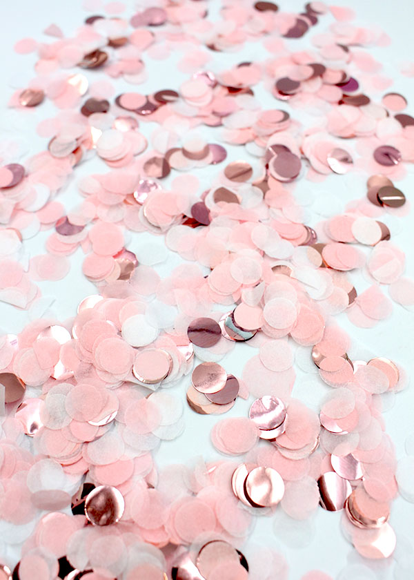 Confetti 1cm [Pink, White, Rose Gold]