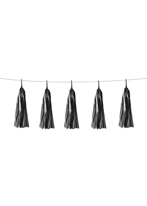 Tassel Tissue Paper Black [SET OF 5]