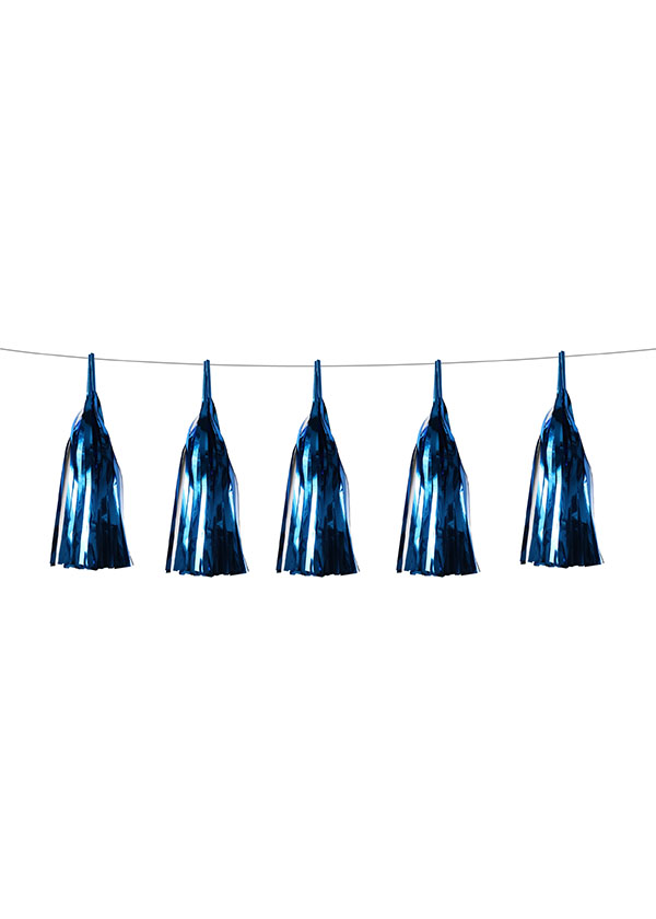 Tassel Aluminium Foil Dark Blue [SET OF 5]