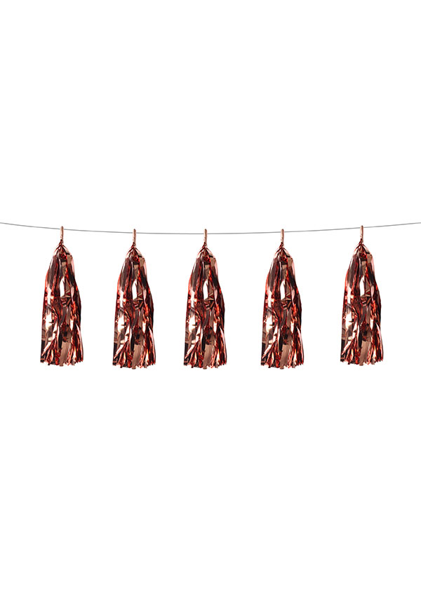 Tassel Aluminium Foil Rose Gold [SET OF 5]