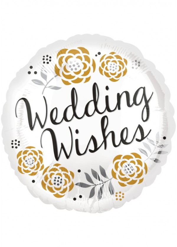 17" Round Wedding Wishes