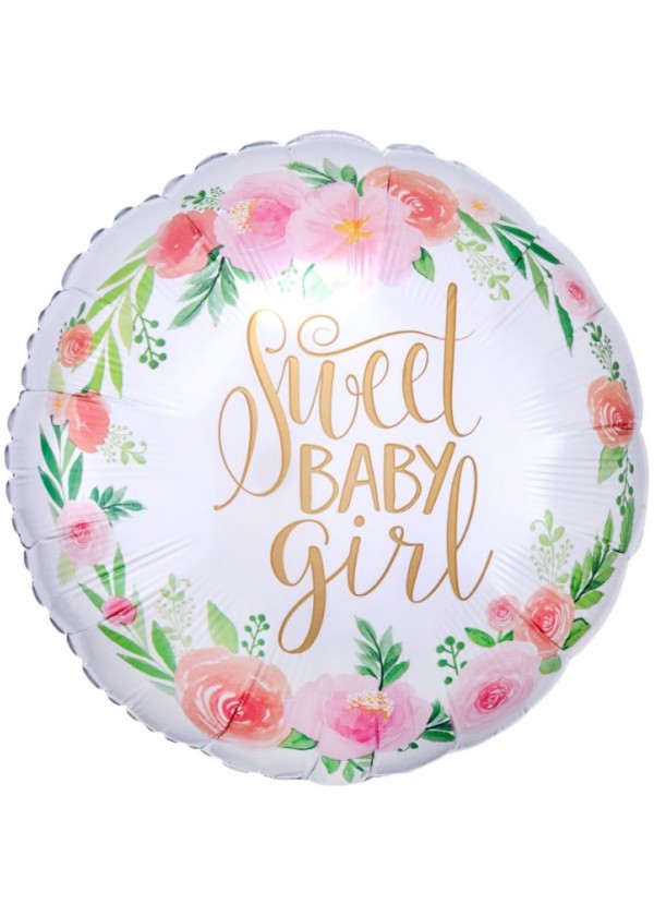 18" Round BABY Sweet Baby Girl Floral