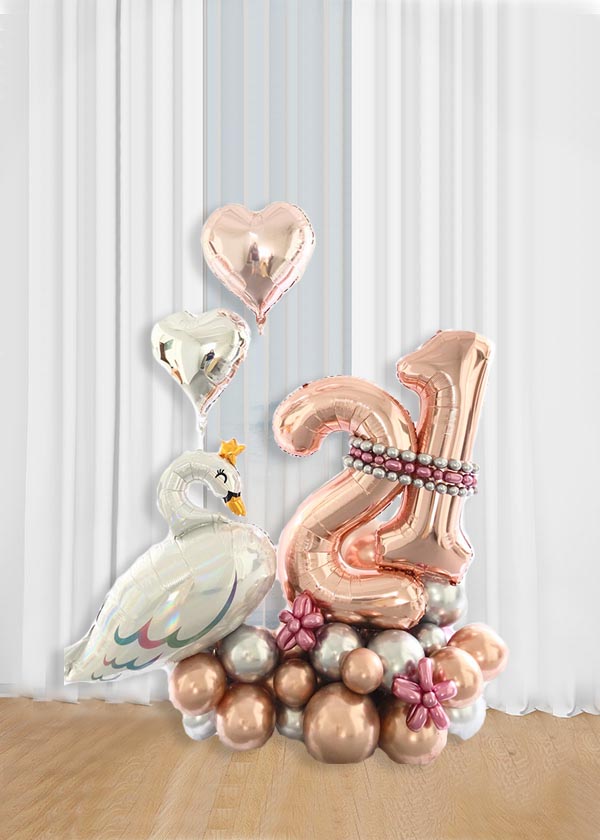 [Organic Balloon Structure] Princess Swan