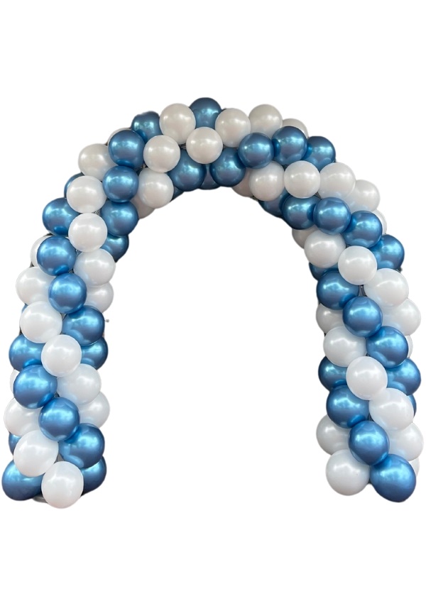 Crystal Blue Balloon Arch