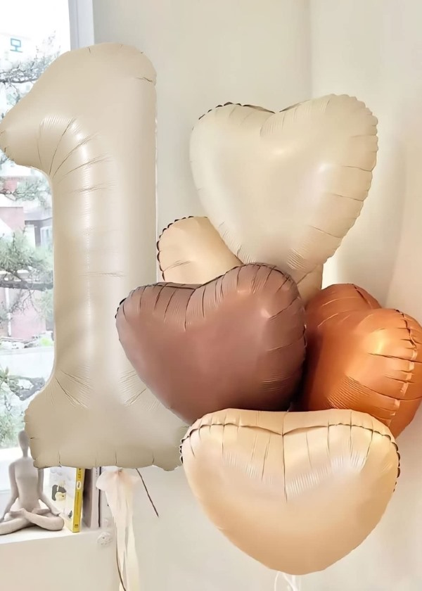 18" Heart Foil [Nude]