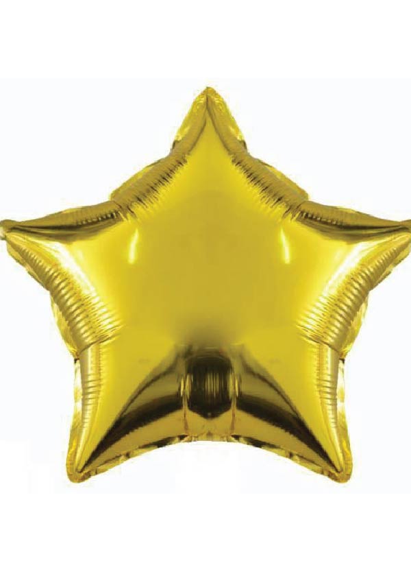 24" Star Plain Foil Gold