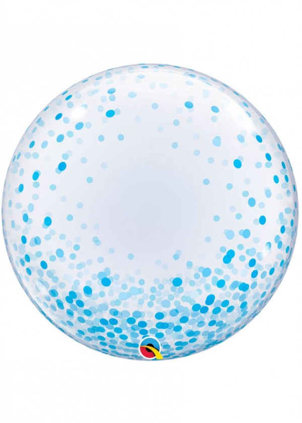 24" Deco Bubble Blue Confetti Dot