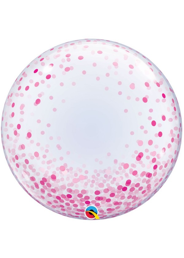 24" Deco Bubble Pink Confetti Dots