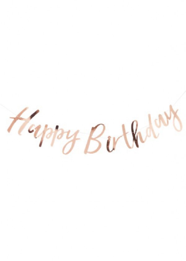 Banner [Happy Birthday] Rose Gold