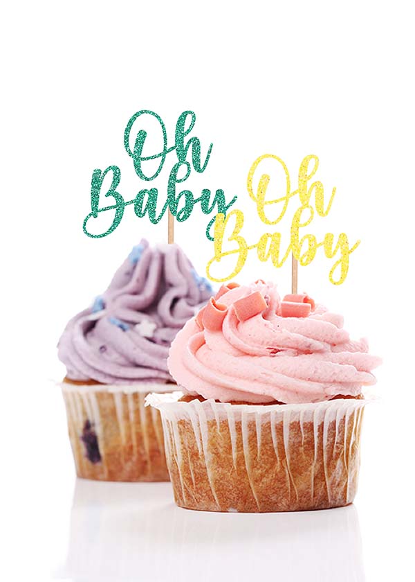 Cupcake Topper Oh Baby [Set of 5]