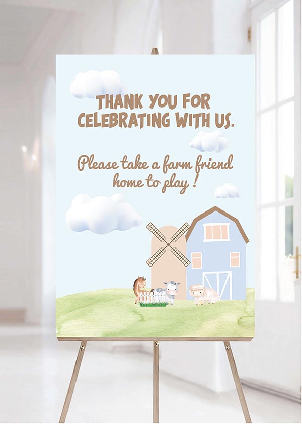 Baby Welcome Signage - Barn