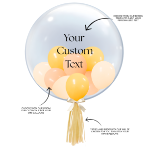 [BUILD-A-BUBBLE] 24" Customised Bubble Helium Balloon