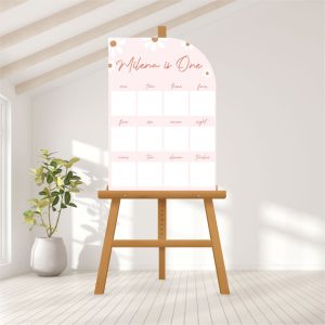 Baby Photo Milestone Board - Pink Blush Daisies