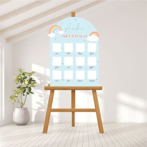 Baby Photo Milestone Board - Rainbow Sky