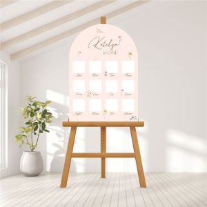 Baby Photo Milestone Board - Pastel Wildflowers