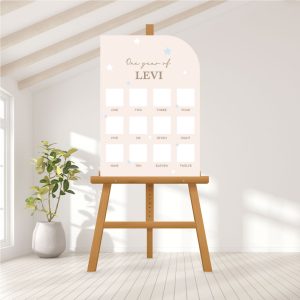 Baby Photo Milestone Board - Pastel Blue Stars
