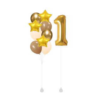 [SET] Gold Star Choco Bouquet with Single 40" Gold Number Foil