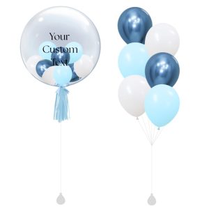 [SET] Customised 24" Baby Blue Bubble Bouquet