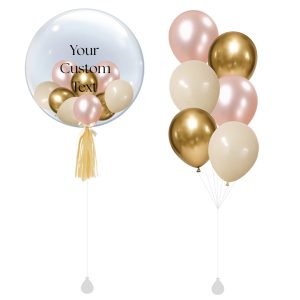 [SET] Customised 24" Gold Bubble Bouquet