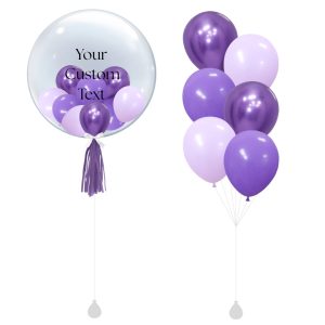 [SET] Customised 24" Lavender Bubble Bouquet