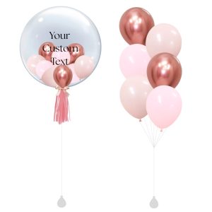 [SET] Customised 24" Pink Blush Bubble Bouquet
