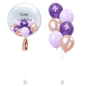 [SET] Customised 24" Royal Purple Bubble Bouquet