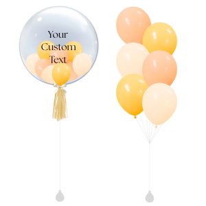 [SET] Customised 24" Lemon Sorbet Bubble Bouquet