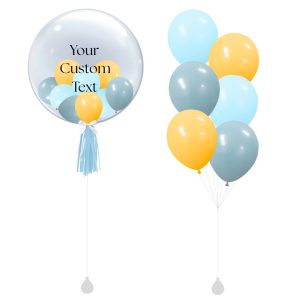 [SET] Customised 24" Blue Lemonade Bubble Bouquet