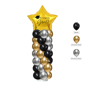 [CUSTOMISED COLUMN] Graduation Star Balloon Column