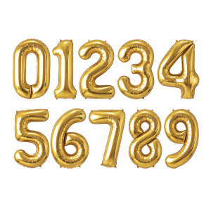 40" Number Foil Gold