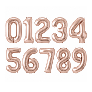 40" Number Foil Rose Gold