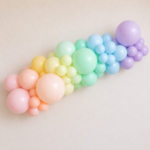 [Organic Balloon Garland] Pastel Rainbow