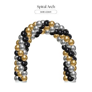 Chrome Luxe Spiral Arch (Medium)