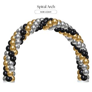 Chrome Luxe Spiral Arch (Large)
