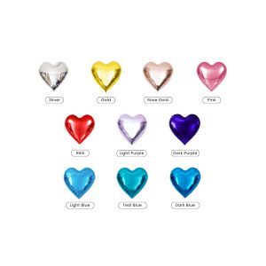 18" Heart Foil Balloon Metallic Colour
